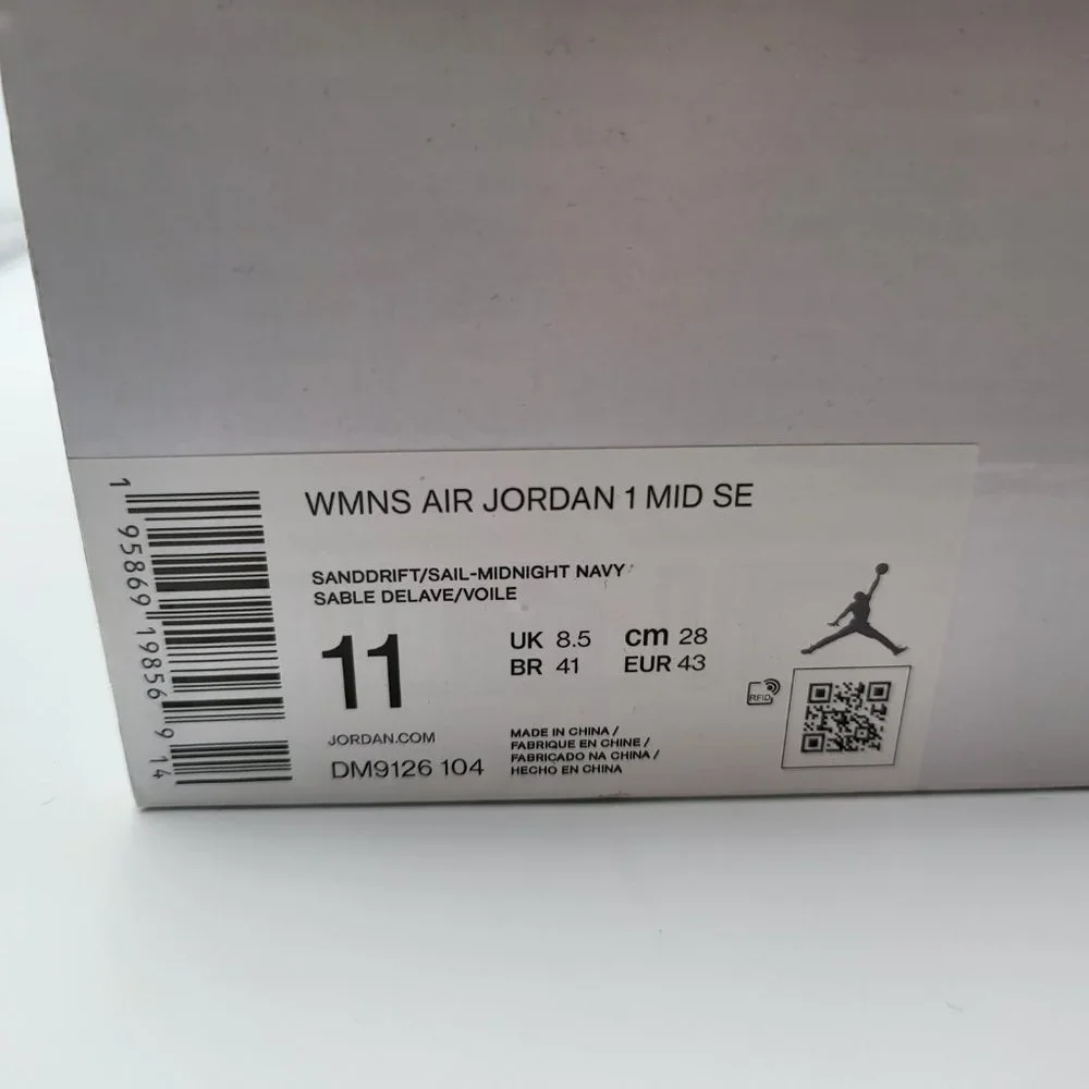 NEW Women 11 / Men 9.5 Air Jordan 1 Mid "Sanddrift" Shoes DM9126-104 - Picture 2 of 10